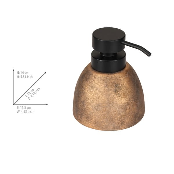 Bronzas krāsas keramikas ziepju dozators 300 ml Tremea – Wenko-image-3