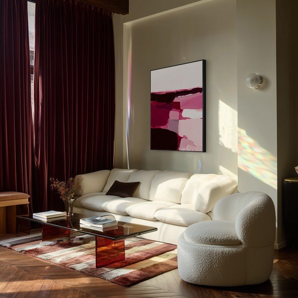 Drukāta glezna ar rāmi/uz audekla 70x100 cm Berry Blocks – Styler-image-3