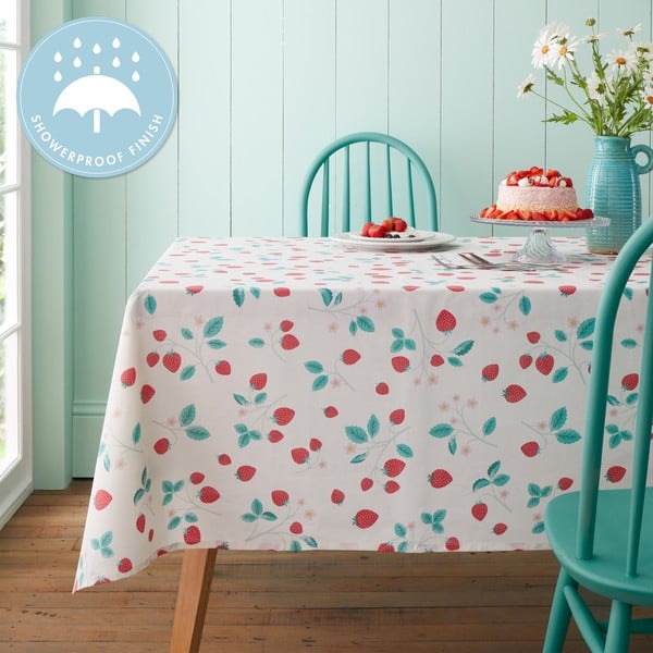 Kokvilnas galdauts 137x178 cm  Strawberry Garden – Catherine Lansfield-image-3