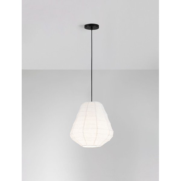Balta lina piekaramā lampa ø 36 cm Linnet – Nova Luce-image-3
