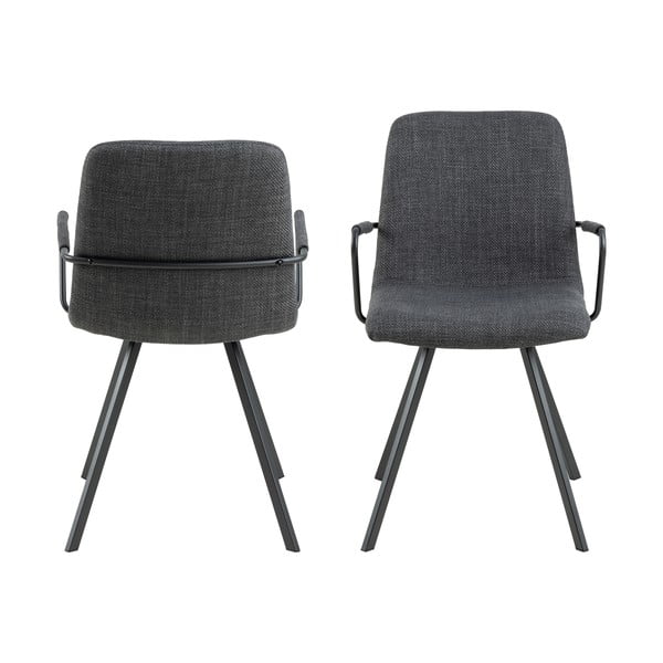 Tumši pelēki pusdienu krēsli (2 gab.) Selina – Actona-image-3