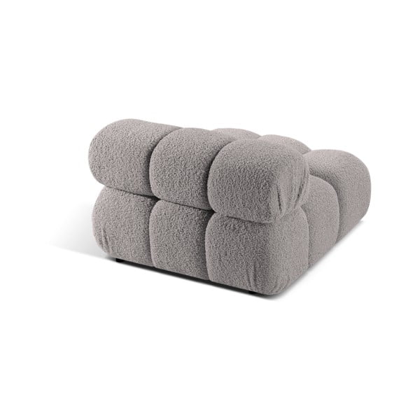 Gaiši pelēka modulārā dīvāna daļa no buklē auduma (vidējā moduļa) Bellis – Micadoni Home-image-4