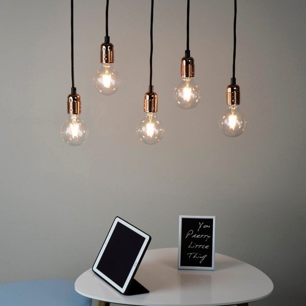 Piecdaļīga piekarināmā lampa ar vara detaļām Sotto Luce Uno-image-1