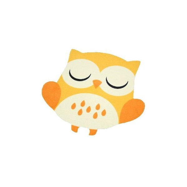 Bērnu dzeltens paklājs Zala Living Owl, 66 x 66 cm