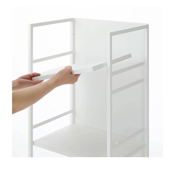 Balts metāla plaukts uz riteņiem 42x84,5x32 cm Tower – YAMAZAKI-image-3