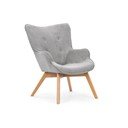 Pelēks velveta atpūtas krēsls Niko – Ropez