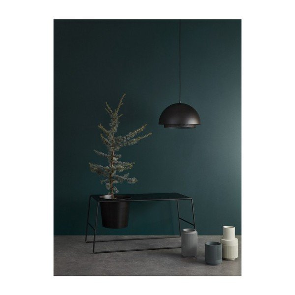 Melna dzelzs piekaramā lampa Hübsch Matteo-image-1