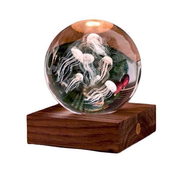 Tumši brūns gaismas dekors ar USB Amber – Gingko