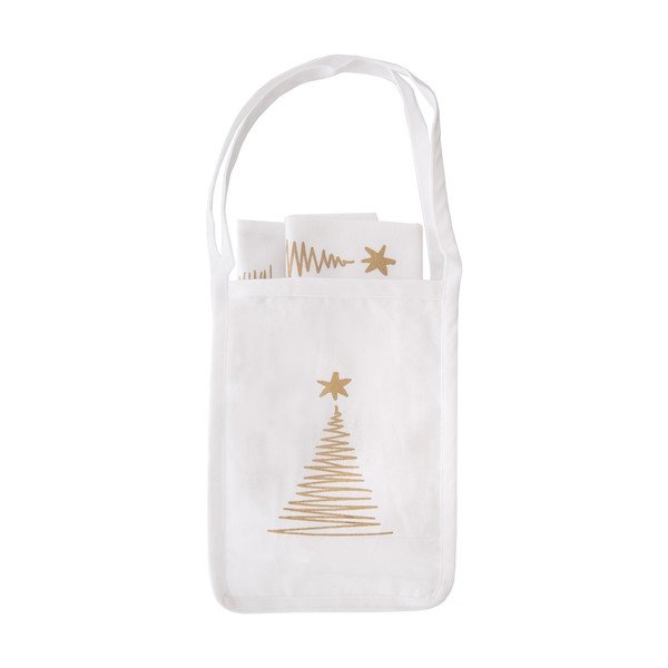 Kokvilnas virtuves dvieļu un maisiņa komplekts ar Ziemassvētku motīvu 50x70 cm – Orion-image-4