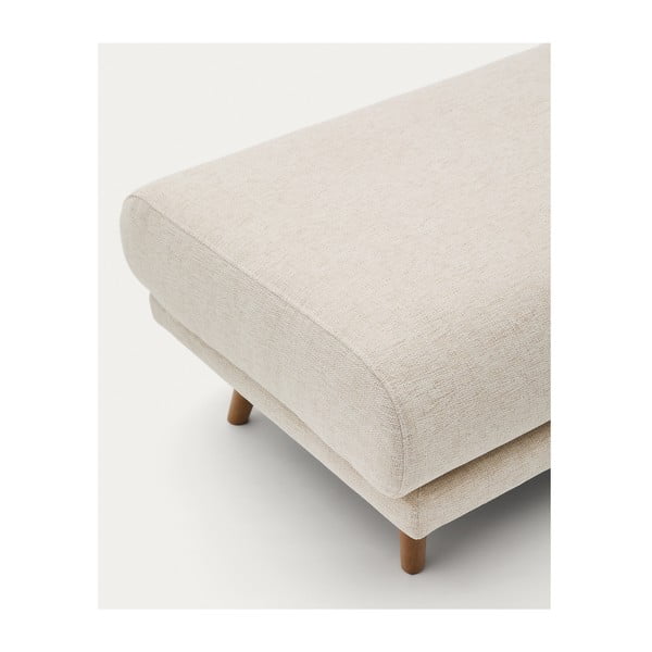 Bēšs kāju soliņš no šenila auduma Karin – Kave Home-image-3