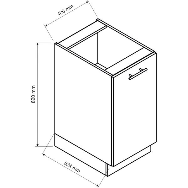 Apakšējais virtuves skapītis (platums 40 cm) Kai – STOLKAR-image-1