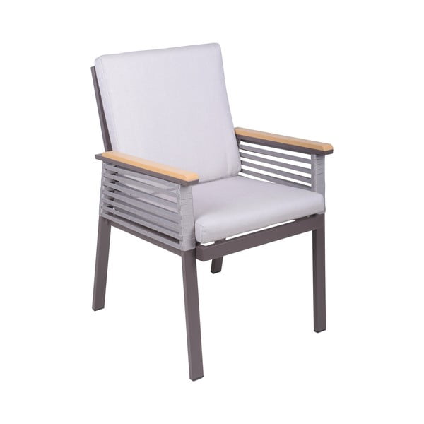 Gaiši pelēks metāla dārza atpūtas krēsls Denia – Garden Pleasure