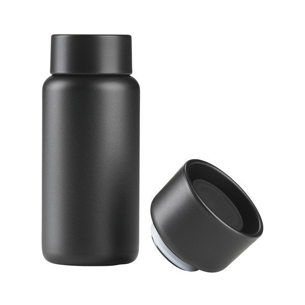 Melna nerūsējošā tērauda termokrūze 400 ml Singles – Zone