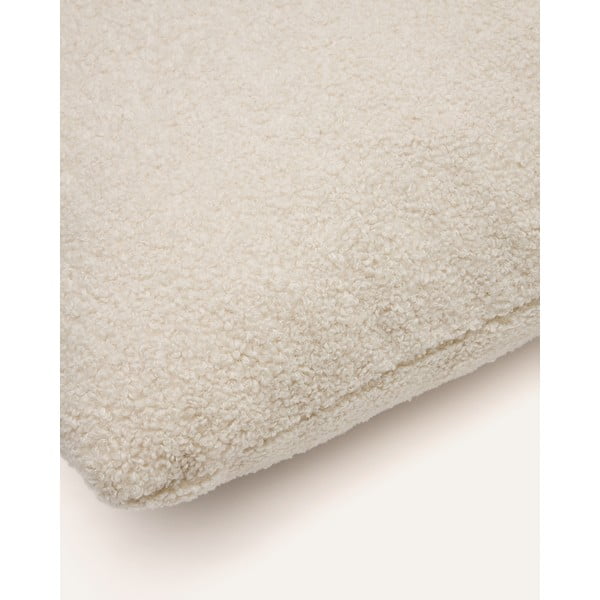 Krēmkrāsas dīvāna spilvens no buklē auduma Martina – Kave Home-image-3