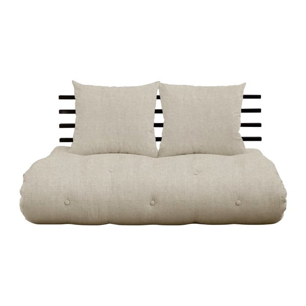 Izlaižams matrača dīvāns Karup Design Shin Sano Black Linen Beige
