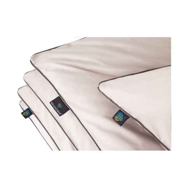 Gaiši pelēka kokvilnas spilvendrāna WeLoveBeds Perla, 70 x 80 cm-image-1