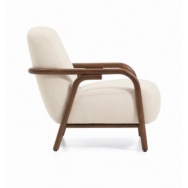 Bēšs atpūtas krēsls no šenila auduma Sylo – Kave Home-image-3