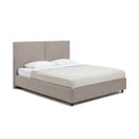 Pelēkbrūna polsterēta divvietīga gulta ar veļas kasti un redelēm 160x200 cm Myra Bold – Bonami Selection
