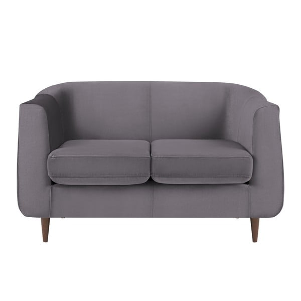 Grafīta pelēks samta dīvāns Kooko Home Glam, 125 cm