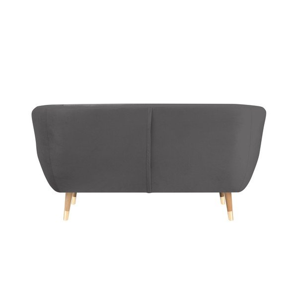 Pelēks samta dīvāns Mazzini Sofas Benito, 158 cm-image-4
