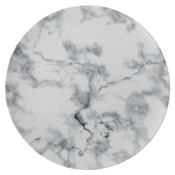 Balti melns porcelāna šķīvis Villeroy & Boch Marmory, ø 27 cm