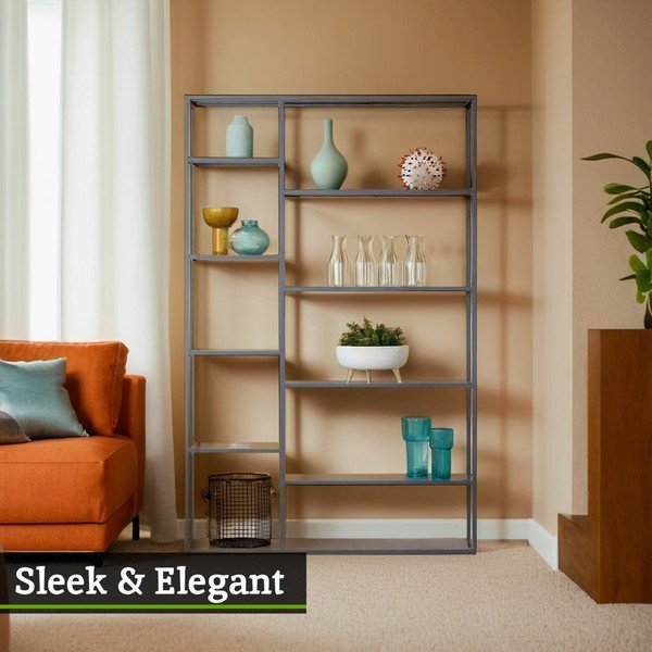 Pelēks tērauda plaukts 120x188x30 cm Acero – Premier Housewares-image-3