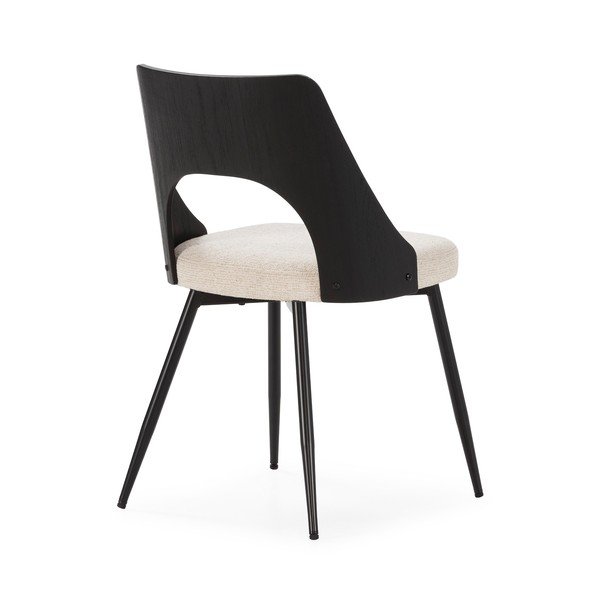 Melni/krēmkrāsas polsterēti pusdienu krēsli (2 gab.) Gilda – MOME-image-4