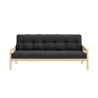 Melns/pelēks izvelkamais dīvāns 204 cm Grab – Karup Design