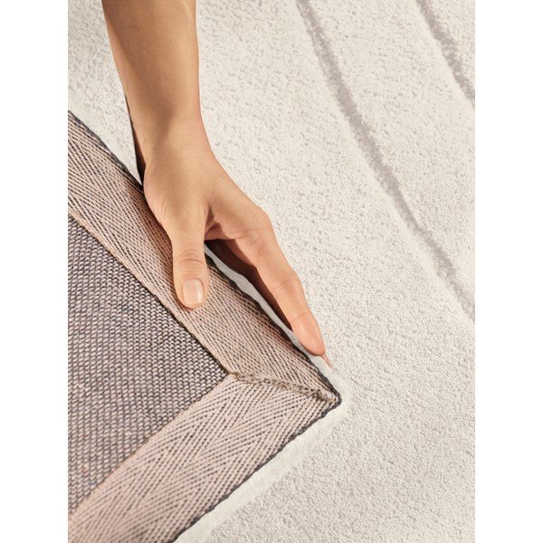 Krēmkrāsas ar rokām darināts vilnas paklājs 200x300 cm Arcura – Vikosa-image-4
