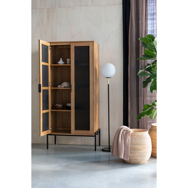 Melnbalta stāvlampa ar stikla abažūru (augstums 145 cm) Orion – Zuiver-image-2