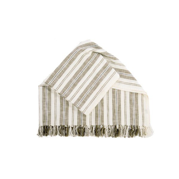 Zaļš kokvilnas pleds 150x200 cm Indira – Tiseco Home Studio-image-3