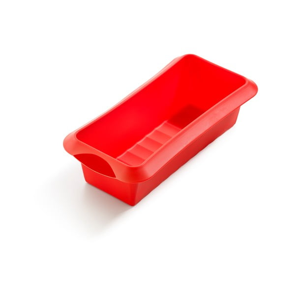 Sarkana silikona cepšanas forma Lékué, garums 24 cm