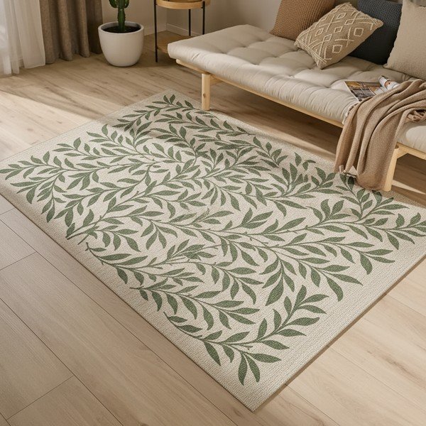 Zaļš/krēmkrāsas iekštelpu un āra paklājs 200x290 cm Lua – Universal-image-2
