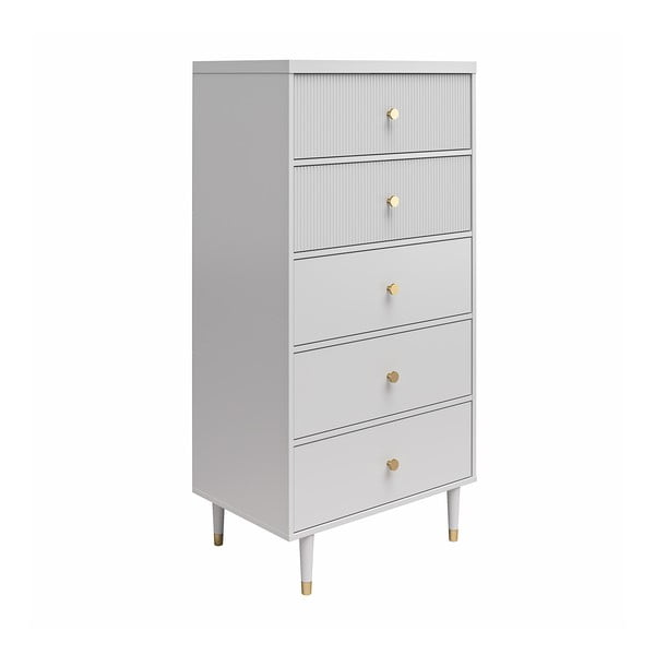 Gaiši pelēka augsta kumode 70x141 cm Elizabeth – CosmoLiving by Cosmopolitan-image-2