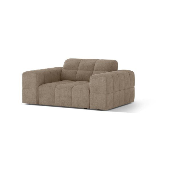 Bēšs atpūtas krēsls no šenila auduma Chicago – Cosmopolitan Design-image-1