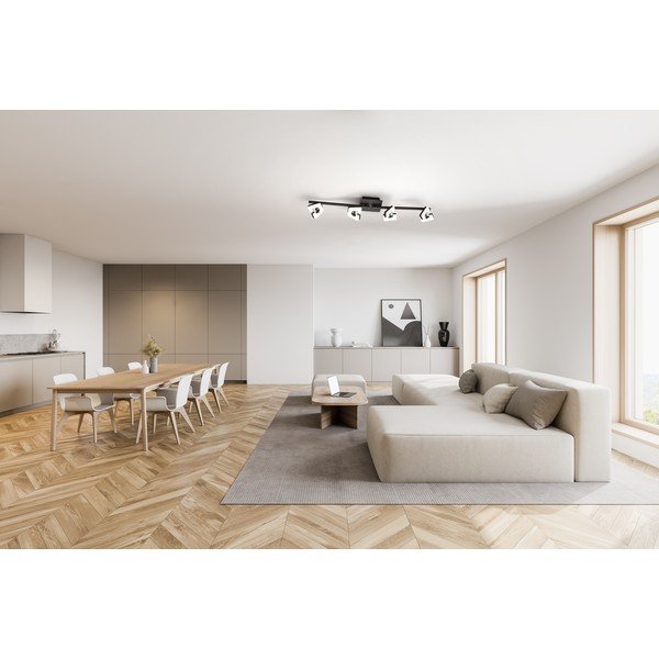 Melnbalta LED griestu lampa 9,5x78 cm Ray – Fischer & Honsel-image-1