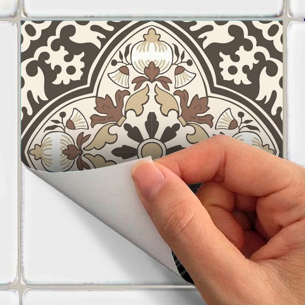 9 dekoratīvo sienas uzlīmju komplekts Ambiance Ancône, 15 x 15 cm-image-3