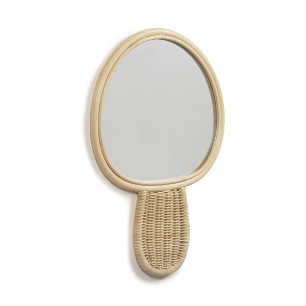 Sienas spogulis ar rotangpalmas rāmi 34x50 cm Nauze – Kave Home