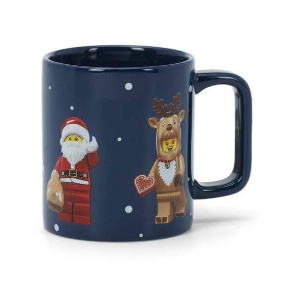 Tumši zila keramikas bērnu krūze 300 ml Christmas Minifigures – LEGO®