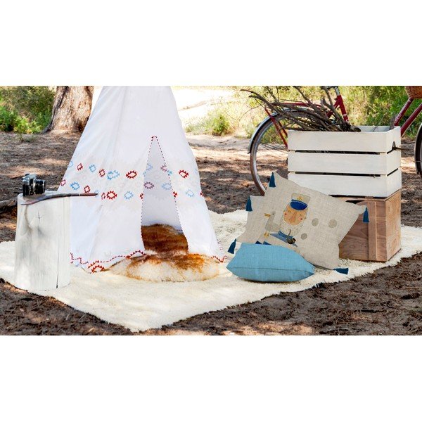 Bēšs spilvens ar linu Little Nice Things Captain, 45 x 45 cm-image-1