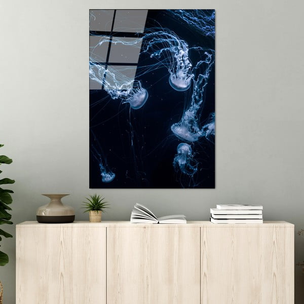 Stikla glezna 70x100 cm Jelly Fish – Wallity-image-1