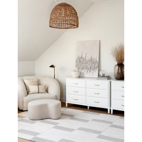 Bēšs vilnas paklājs 133x190 cm Agnus Pavement – Agnella-image-1