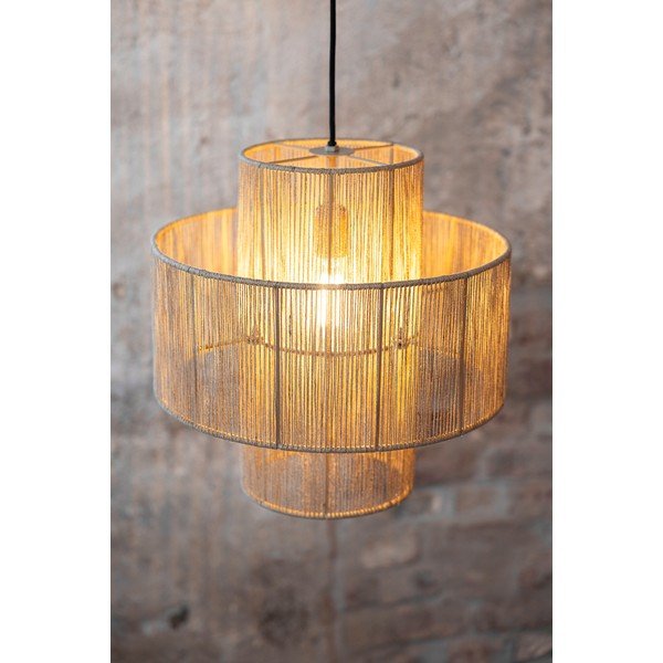 Dabīga toņa piekaramā lampa ar džutas abažūru ø 40 cm Soga – Markslöjd-image-4