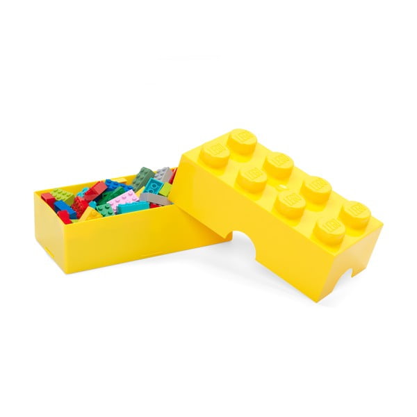 Dzeltena plastmasas uzglabāšanas kaste bērniem 20x10x7 cm – LEGO®-image-2