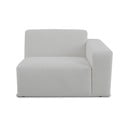 Balts modulārais dīvāns no buklē auduma (ar labo stūri) Roxy – Scandic