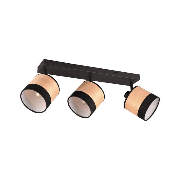 Melna/dabīga toņa griestu lampa ø 12 cm Bolzano – Reality-image-1