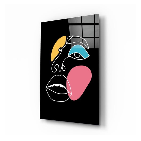 Stikla glezna Insigne Abstract Colored Face, 46 x 72 cm