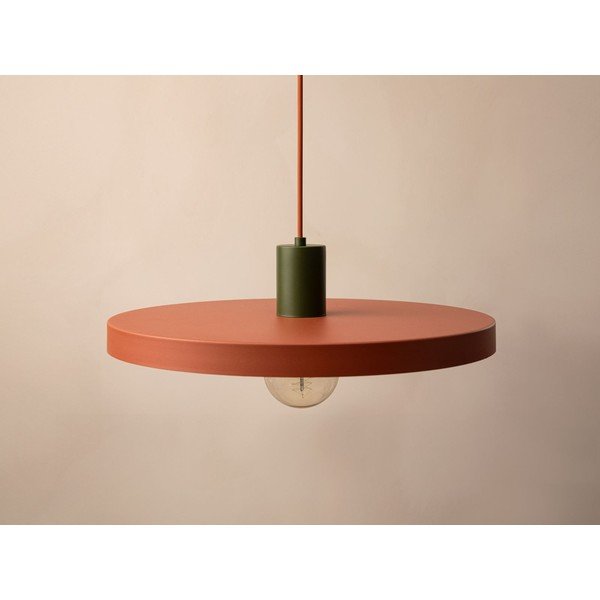 Ķieģeļu sarkana metāla piekaramā lampa ø 40 cm Ori – Micadoni -image-2