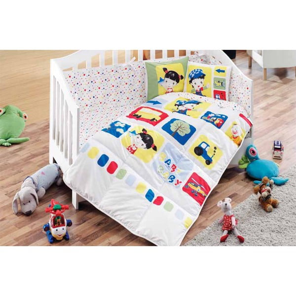 Bērnu gultasveļas un palagu komplekts Fun Game, 100x150 cm