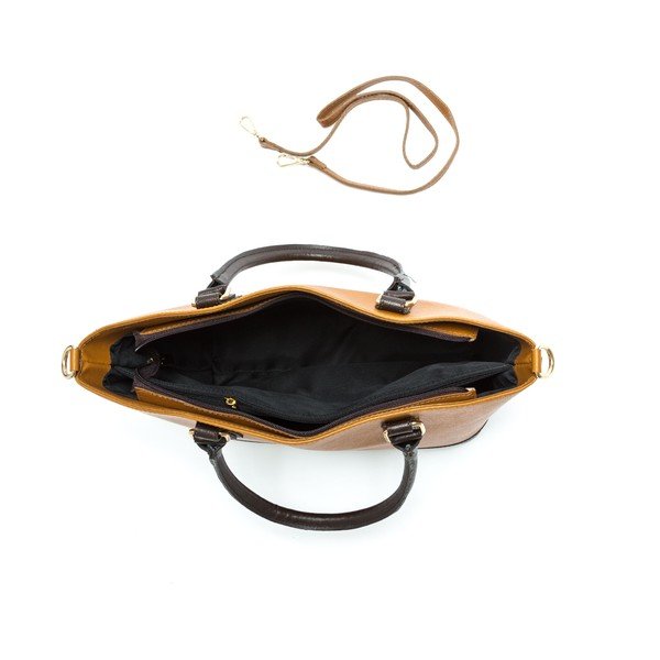 Konjaka brūna ādas rokassomiņa Isabella Rhea nr. 464-image-3